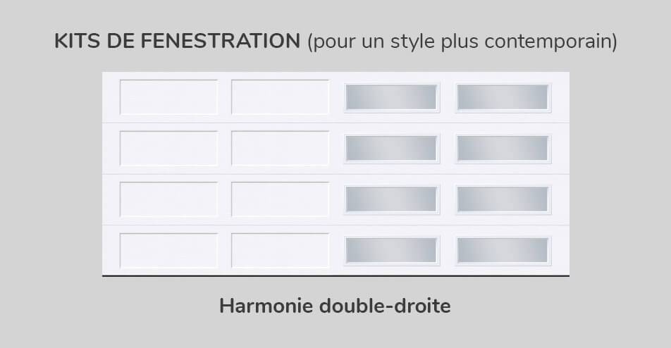 Kit de fenestration, 16' x 7', Harmonie double-droite